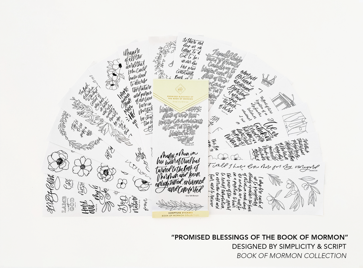 Artful Scripture Stickers for LDS books